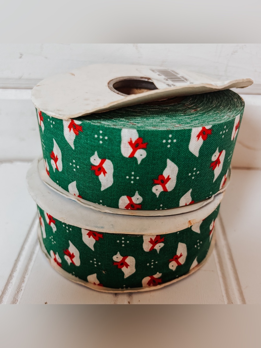 Vintage Christmas Duck Craft Ribbon | Lot of 2 Rolls
